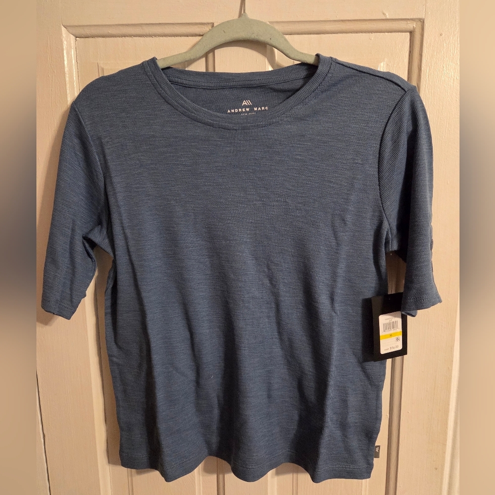 Andrew Marc Waffle Knit Top